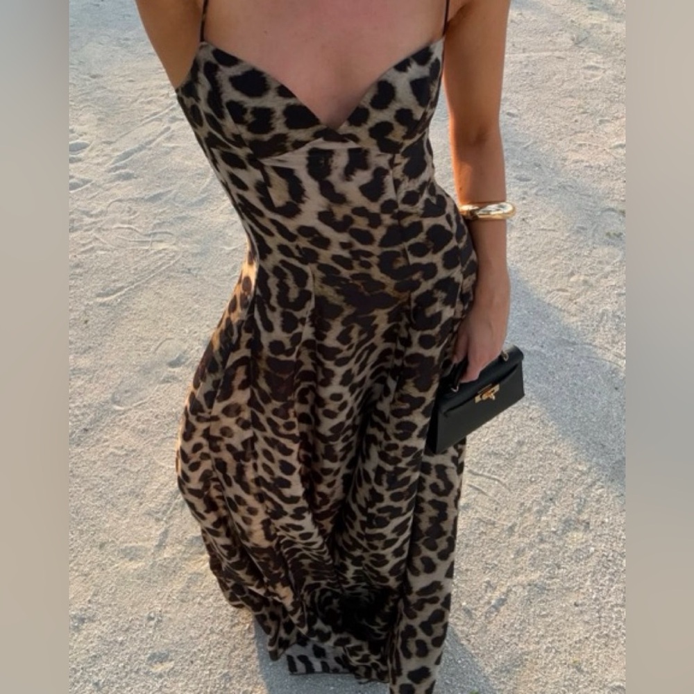 Leopard Print Sleeveless Dress